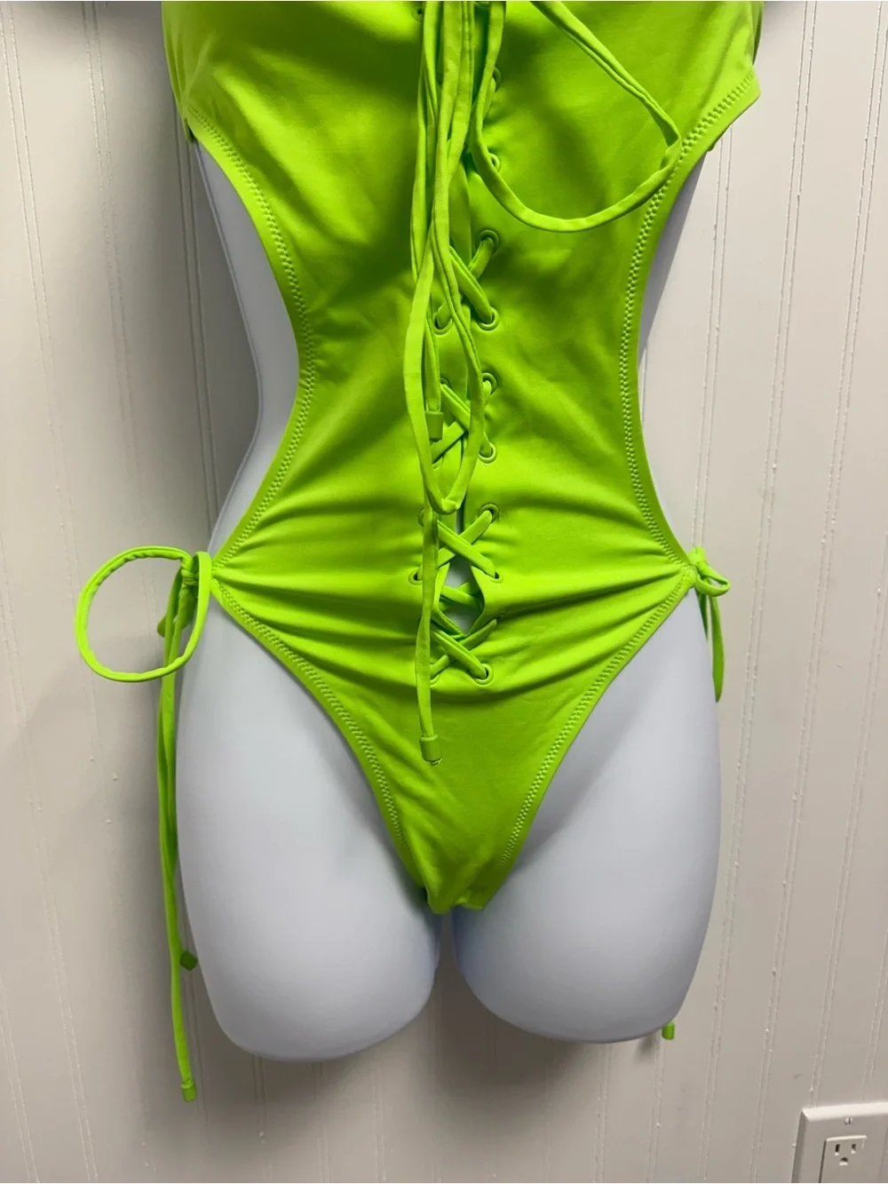 Skims Recycled Swim Lace Up Monokini Medium NWT